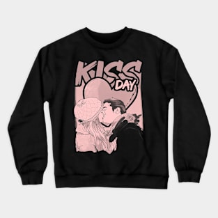 Kiss Day Pink Crewneck Sweatshirt